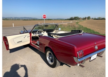 Ford Mustang Cabrio Bj.1965 in herrlich restauriertem Zustand für Hochzeitsfahrten zu mieten in Wien